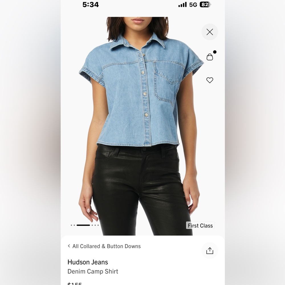 Hudson Jeans Denim Camp Shirt